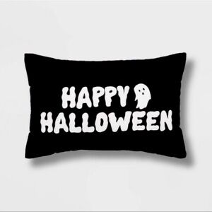 Happy Halloween Lumbar Throw Pillow Black - Hyde & EEK! Boutique